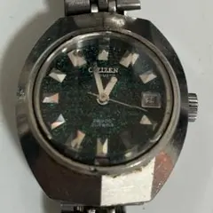 稼働 シチズン CITIZEN 21石 自動巻き デイデイト 時計 グリーン