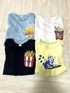 SHEINキッズ 5Y半袖Tシャツ 4枚セット ポップコーン フライドポテトのサムネイル