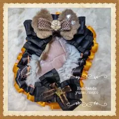 A47 硬質カードケースデコ トレカケースデコ レースデコ オレンジ 推し活