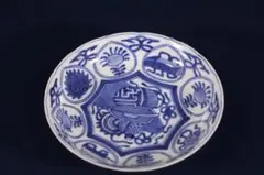 773　丹波篠山王地山染付祥瑞写膾皿　無傷美品　幕末のサムネイル