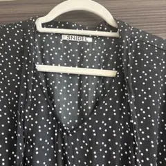 SNIDEL ドット　ワンピース　タイ付き