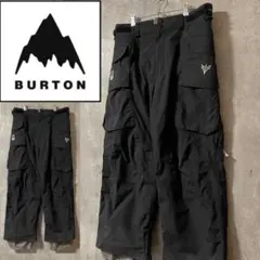 burtonバートンスキーパンツスノーボードウェアズボン下黒ブラック刺繍ロゴ希少