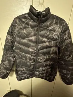 M プーマ　キルティングダウンジャケット ブラック/グレー