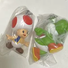 スーパーマリオブラザーズ　マスコットチャームコレクション２　ヨッシー　キノピオ