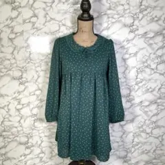 E hyphen world gallery　（M相当）　水玉シャツワンピース