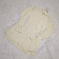 【dovetail】長袖　コットンシャツ　薄いイエロー　レギュラーカラー