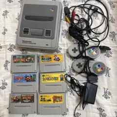 【ジャンク品】任天堂 スーパーファミコン 本体 ソフト6本セット