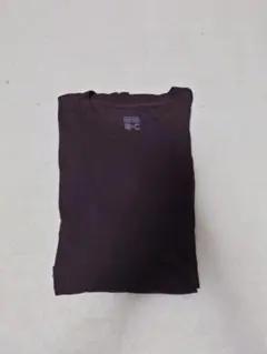 ユニクロカシミアヒートテッククルーネックTブラウンM