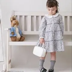 プティマイン ピーターラビット花柄ワンピース90cm