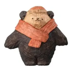 たかはたまさお 木彫り風 FIGURE COLLECTION 首元温め熊