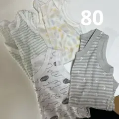80センチ　ロンパースタイプ　肌着　UNIQLO 西松屋