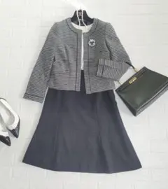 グリーンレーベルリラクシング 　ノーカラージャケット　セットアップ　スカート