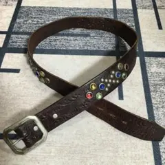 Kapitalスタッズブラウンレザーベルト 新品 - メルカリ