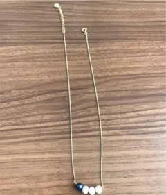 【⠀ゴールドネックレス ショート 4連コットンパール】