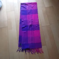 COACH 100%カシミヤマフラー 紫とピンク