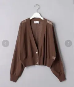 UNITED ARROWS ショート丈カーディガン ブラウンのサムネイル