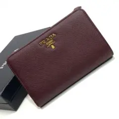 未使用✨希少 箱付 プラダ サフィアーノ マルチ L字ファスナー 二つ折り財布