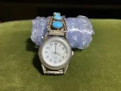 ターコイズ付き スターリングシルバー バングルウォッチ - メルカリ