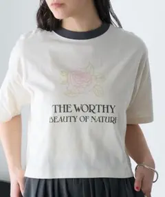 forksy. フォルクシー 半袖 ローズデザインリンガークロップドTシャツのサムネイル