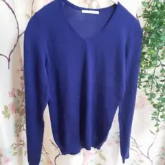 GU　 Vネック 　ニット　 Sサイズ　パープル