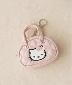 LOWRYSFARM ハローキティ　キルティングボストンキーチャーム　ピンク