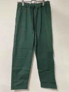 WEGOカラーパンツ グリーン Mウエストゴム 綿100% メンズ ワイドパンツ