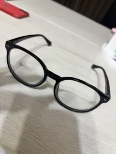 ブラックラウンドフレームメガネ　JINS