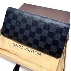 新品 ルイヴィトン ポルトフォイユブラザ ダミエ ブラック長財布 2つ折り