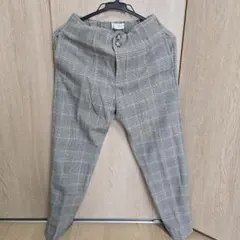 最終お値下げ　ZARA グレーチェック柄 ハイウエストパンツ 13-14歳