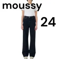 美品MOUSSY HW 90S BLK STRAIGHT 24 ジーンズ