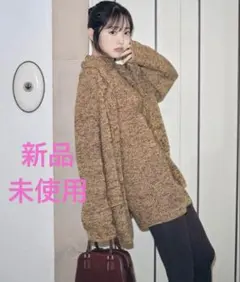 【新品タグ付】 snidel ミニニットワンピース ブラウン