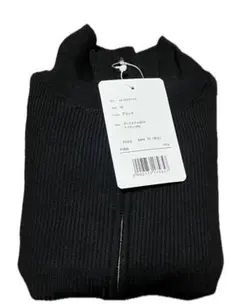 リブニット 長袖 黒