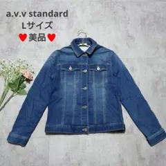 美品　アーヴェヴェ　デニムジャケット　コットン　カジュアル　Lサイズ