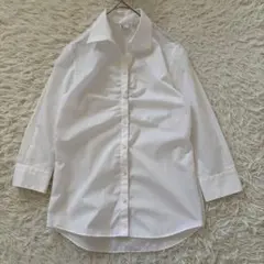 THE SUIT COMPANY she　七分袖シャツ36　ホワイト◆A2982