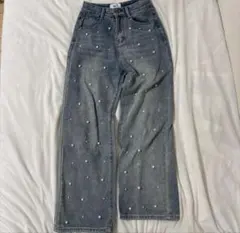 RiLi パールデニムパンツ Sサイズ 未使用に近い