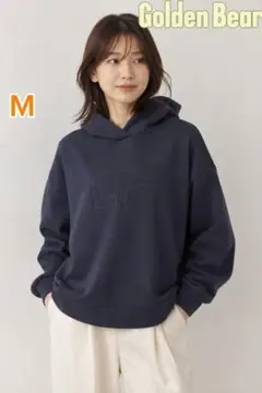 【Golden Bear／ゴールデンベア】ネイビー フーディー パーカー Mのサムネイル