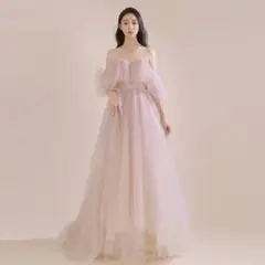 大人気レースロングドレス 可愛いお洒落花嫁