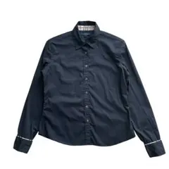 美品 Burberry London ブラック シャツ 長袖 M ノバチェック