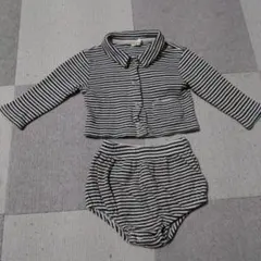 BEBE HOLIC ストライプセットアップ　ロンパース M