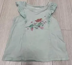 【中古】ユニクロ UT グラフィックTシャツ　アリエル グリーン　100のサムネイル