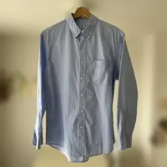 UNIQLO メンズ　水色 ボタンダウン 長袖シャツ