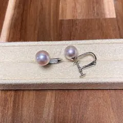 【新品・百貨店商品／総本店】1455天女級から花珠級の間クオリティ8㍉イヤリング