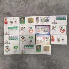 初日カバー 使用済み切手 大判 15枚 まとめ売り