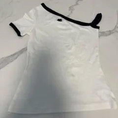 courrèges ワンショルダー 半袖カットソー ホワイト Sのサムネイル