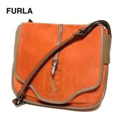 ☆FURLA フルラ スエードレザー ショルダーバッグ イタリア製 斜め掛け