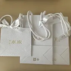 Dior ホワイトショップ袋 3枚セット
