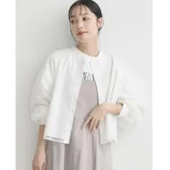 earth music&ecology チュールレイヤードシャツ オフホワイト