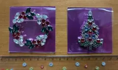 クリスマスバッチ　リースとツリーセット