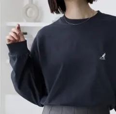 KANGOL ネイビー 長袖ポロシャツ