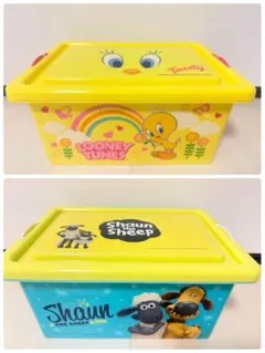 ルーニーテューンズ ひつじのショーン コンテナボックス 2点セット